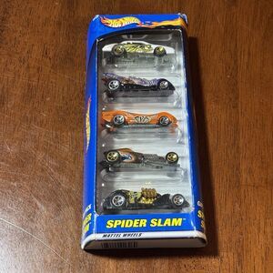 2000 Hot Wheels SPIDER SLAM 5 Pack ChevyStocker/TurboFlame/PowerPistons/Sweet16